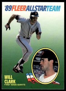 1989 Fleer All-Stars Will Clark San Francisco Giants #3