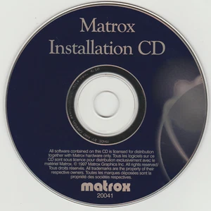 Matrox Installation CD (PC CD-ROM, 1997) - VG - Bild 1 von 1