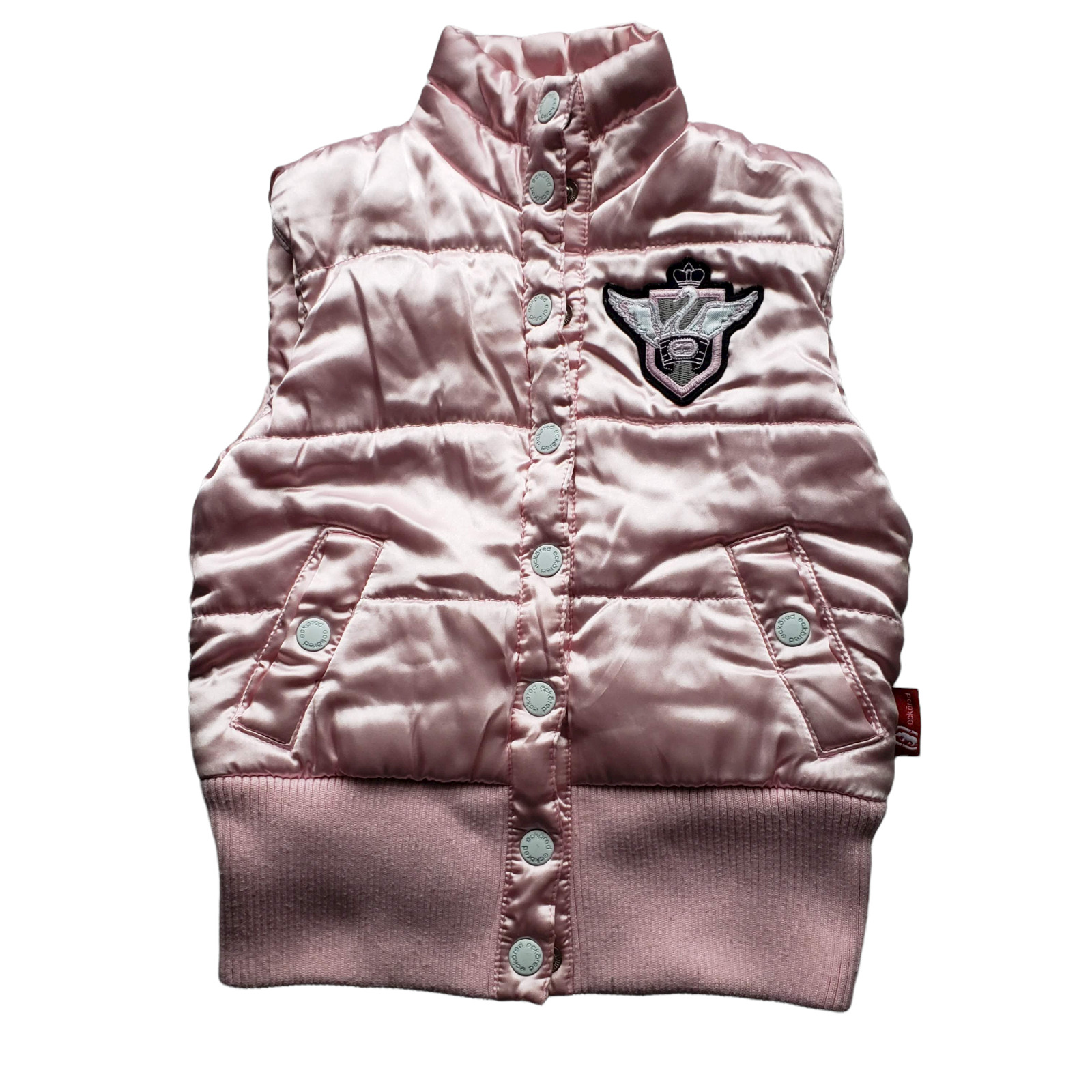 Eckored Girls Pink Satin Puffer Vest 