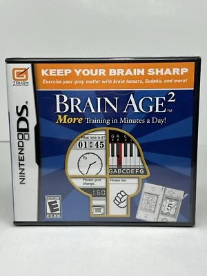 Brain Age 2 More Training in Minutes a Day Nintendo DS Brand New Factory Sealed - Image 1 of 4