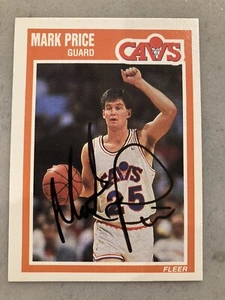 Tarjeta Fleer 1989 autografiada firmada Mark Price Cavaliers - Imagen 1 de 1