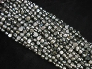 Freshwater Pearls Grey 3-5mm Irregular 35cm Strand DIY Jewellery - Picture 1 of 1
