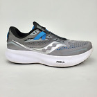 Saucony Mens sz 9 Ride 15  Silver Gray Running Shoes Sneakers  S20729-15