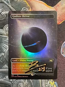 1x x1 FOIL Godless Shrine Shadow Signed Bruce Brenneise UNF NM MTG EDH Modern - Picture 1 of 1