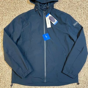 Calvin Klein Men’s Lightweight Windbreakers Hooded Jacket Navy, Size M/L (New) - Picture 1 of 23