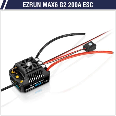 Hobbywing Ezrun MAX6 G2 1/6 1/7 Waterproof Sensored Brushless ESC Bluetooth 3-8S - Image 1 of 4