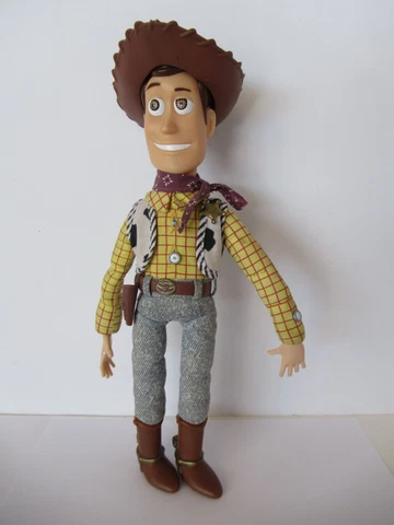 Vintage Woody Toy Story 12” ThinkWay Toys Talking PRESS BUTTON tested works READ Cover