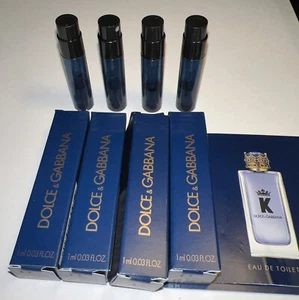 Lot Of 4 DOLCE & GABBANA K Eau de Toilette EDT Spray Sample Vial .03oz/1ml New - Picture 1 of 1