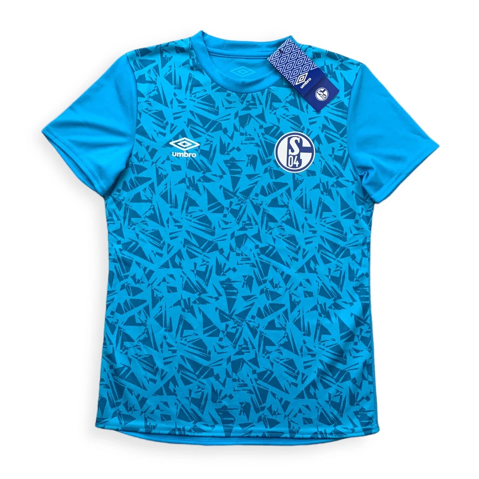 Schalke 04 Kinder Trikot Gr. YS 134 YM 146 Warm Up Shirt S04 Umbro Kids blau - Bild 1 von 3