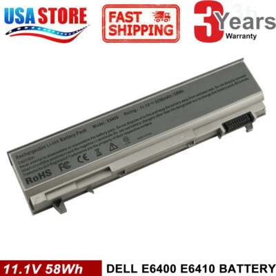 Battery For DELL Latitude E6400 E6500 E6410 E6510 H1391 312-0748 U844G Laptop - Image 1 of 4