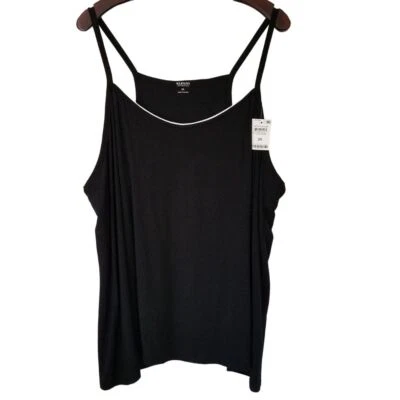 Alfani Intimates Sleeveless Pajama Sleep Top Womens Size 3X Black NWT - Image 1 of 4