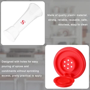 Set of 8 Plastic Salt and Pepper Shakers Salt Shaker with Lid Hourglass Salt ... - Picture 1 of 6