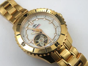 Rotary Ladies Rose Gold Skeleton Automatic Swiss Watch ALB90073/A/41 - Picture 1 of 7
