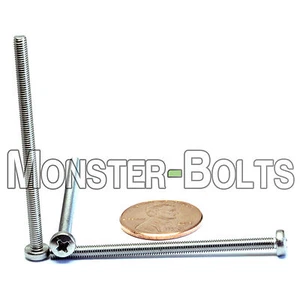 M3 x 50mm - Qty 10 - Stainless Steel Phillips Pan Head Machine Screws DIN 7985 A - Picture 1 of 2