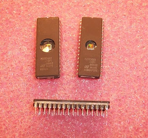 QTY (5) M27C1001-12F1 ST MICRO 32 PIN 1 MEG EPROM SOCKET PULLS CLEANED & ERASED - Picture 1 of 1