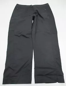 Pantalones capri negros ADIDAS para mujer talla 4 algodón elástico frente plano - Imagen 1 de 6