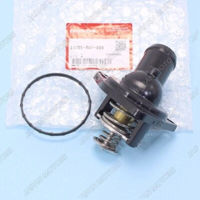 Genuine OEM Honda Civic CR-V Thermostat w/ Housing & Gasket Assy 19301-RAF-004 - Image 1 of 4