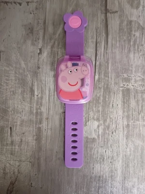 Vtech® Lernspielzeug Peppa Pig Peppas Lernuhr pink Armbanduhr ( Batterie Leer??? - Bild 1 von 4