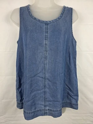 Top de mezclilla sin mangas Caslon para mujer talla S Foto 1 de 4