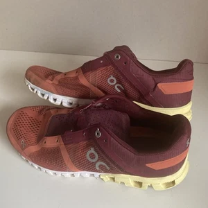 On Cloudflow Running Trainers Rust Red Sneakers Swiss UK Mens Size UK 9 - Picture 1 of 24