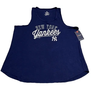 New York Yankees Women’s Tank Top 3X Fanatics Blue Sleeveless Shirt NWT MLB - Picture 1 of 9