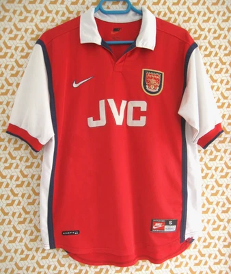 Maillot Arsenal 1998 1999 Shirt Nike JVC shirt vintage jersey Home football - S - Photo 1/4