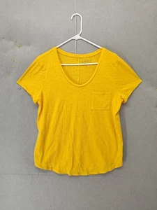 Camicia donna Ann Taylor Loft grande gialla 100% cotone vintage morbida casual - Foto 1 di 17