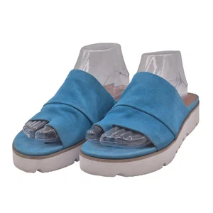 Gentle Souls by Kenneth Cole Sandals Womens Size 9.5 Blue Lavern Platform Slide - Picture 1 of 13