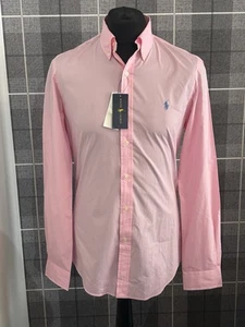 Ralph Lauren Shirt Long Sleeve PINK Slim Fit 100% Cotton Medium New - Bild 1 von 9