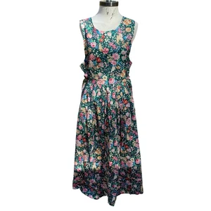 Vintage 90s VERA BRADLEY INDIANA Pinafore Dress S Discontinued Floral Print - Picture 1 of 10