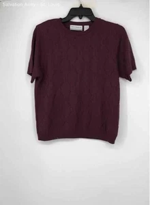 Alfred Dunner Womens Cranberry Short Sleeve Crew Neck Pullover Sweater Size PXL - Picture 1 of 6