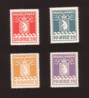 GREENLAND 1937 Pakke-porto/посылка почта Shultz полный комплект Facit P13-P16 MNH - Изображение 1 из 2