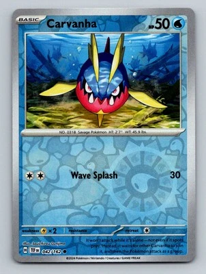 SV05: Temporal Forces #042/162 Carvanha  Reverse Holo - Image 1 of 2