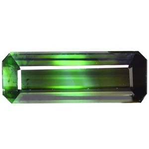 2.90 Ct Elegant Octagan 14.4 x 5.2 MM Green Mozambique Natural Blue Tourmaline - Picture 1 of 5