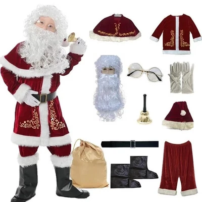 Plus Size Adult Men's Santa Claus Cosplay Costume M-6XL Stage Performance Clothi - Image 1 of 4