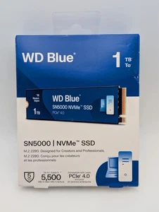 ✅ WD Blue SN5000 1TB - Internal NVMe PCIe 4.0 SSD - NEW - Afbeelding 1 van 2