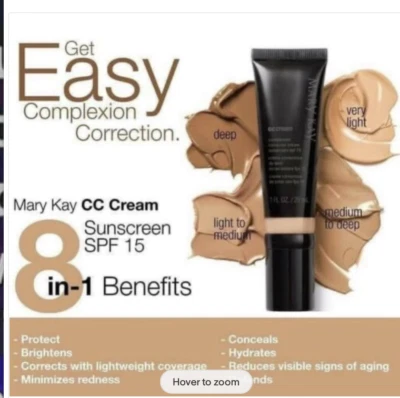 Mary Kay CC Cream Sunscreen SPF 15 Liquid Foundation  Various Shade - Image 1 of 2