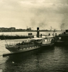 Germany Cologne Koln Schiffsbrucke Old NPG Stereo Photo 1900 - Foto 1 di 3