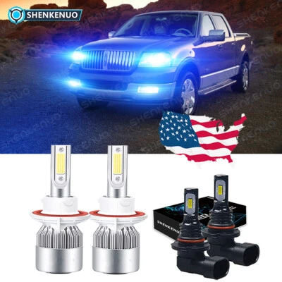 For Lincoln Mark LT 2006-2008 LED Headlight High/Low + Fog Light 4PC Bulbs 8000K - Image 1 of 4