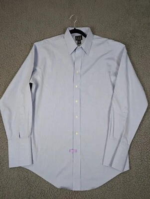 Jos. A. Bank Dress Shirt Men's Blue Long Sleeve Size 16 1/2 - 34 Tailored Fit - Image 1 of 4