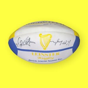 Leinster Rugby Leo The Lion Autographed Ball Autograph Ireland Kevin McLaughlin