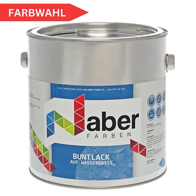 2,5 L Lack auf Wasserbasis 3in1, Innen & Außen, Möbel, RAL Farbwahl - SEIDENMATT - Bild 1 von 4