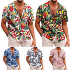 Koszule hawajskie Krótki rękaw Męskie letnie topy Bluzka z nadrukiem Plaża F