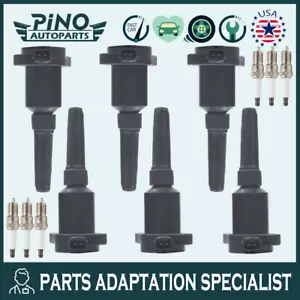 6 bobinas de encendido + 6 bujías UF384 para 4,0 L Jaguar Vanden Plas XJR XJ6 XJS OEM - Imagen 1 de 7
