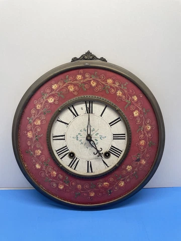 Authentic Timeworks red wall clock , works Cover