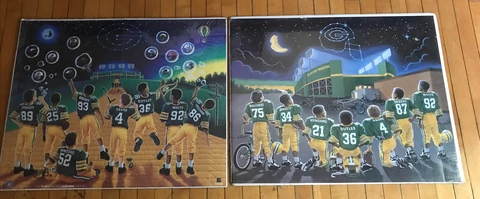 2 Vintage Posters Starstruck GREEN BAY Packer Poster Wizard Of Oz NFL Cover