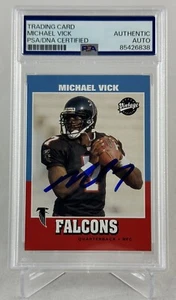 MICHAEL VICK FIRMADO AUTOGRAFIADO 2001 CUBIERTA SUPERIOR VINTAGE #204 NOVATO PSA/ADN 6838 - Imagen 1 de 2