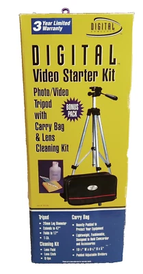 VIDEO/PHOTO TRIPOD & CAMERA Starter Kit Extends to 47" Folds to 17" -New in Box - Image 1 of 4