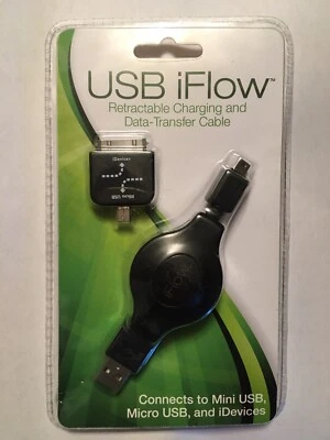 USB iFLOW Data Transfer and Charging Cable, iPhone & Micro USB Model No. 07386 - Image 1 of 4