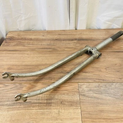 Vintage Silver 1970s Raleigh 27" Road Touring Fork 1-Inch 1” Threaded  - Image 1 of 4